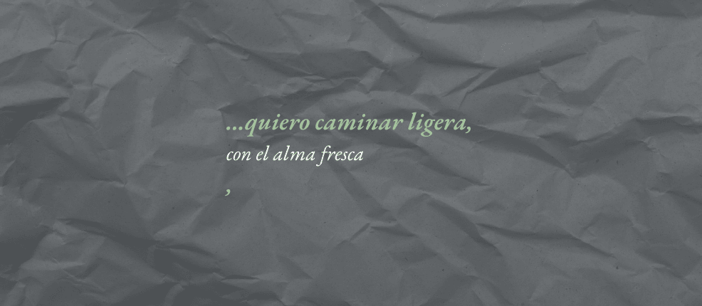 Quiero caminar ligera